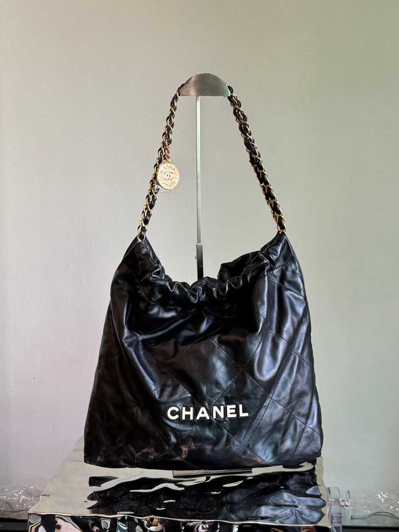 AUTHENTIC CHANEL 22 MEDIUM BLACK TOTE BAG Luxury Bags Wallets on Carousell