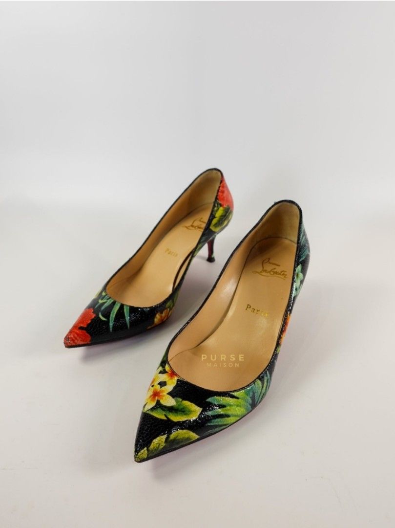 Christian Louboutin Pigalle Follies 55 Calf Black Hawaii Heels Sandals Size 37 25cm Luxury Bags Wallets on Carousell