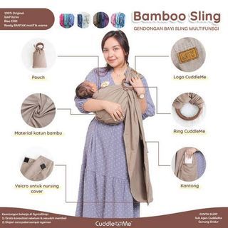 Cuddle Me Bamboo Sling Solid Baby Carrier Denim