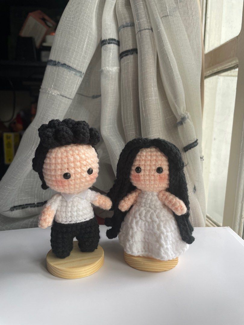 Custom Crochet doll (Mini me, character, kpop, etc) (Category: Handmade Craft) located in Manila. Submitted by ynz.created (Listing ID 1303900960, Image 3). Description: — price starts at ₱600 — can accept rush orders as long as willing to pay rush fee — message me if u want to see more of my works .
