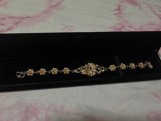 Vintage Gold Plated Flower Bracelet