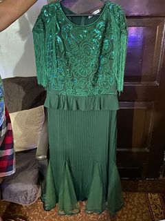 Emerald green long gown