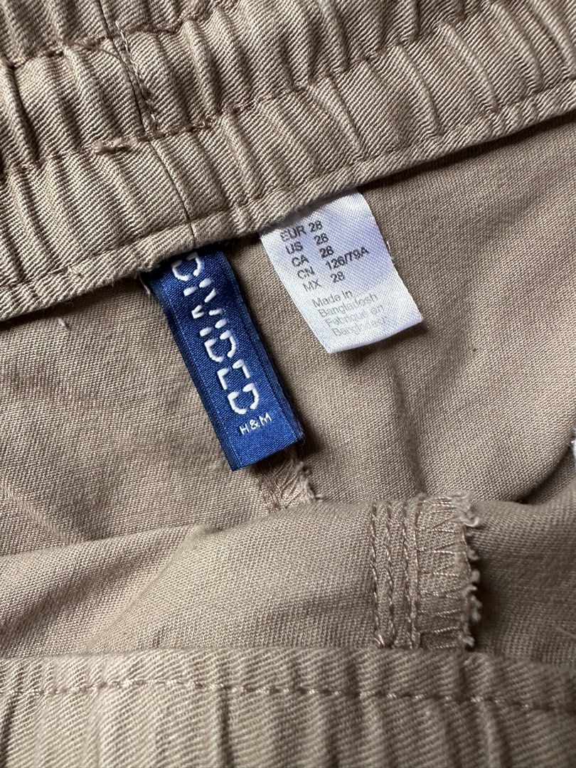 H M TWILL ZIPPER PANTS BEIGE Men s Fashion Bottoms Trousers on Carousell