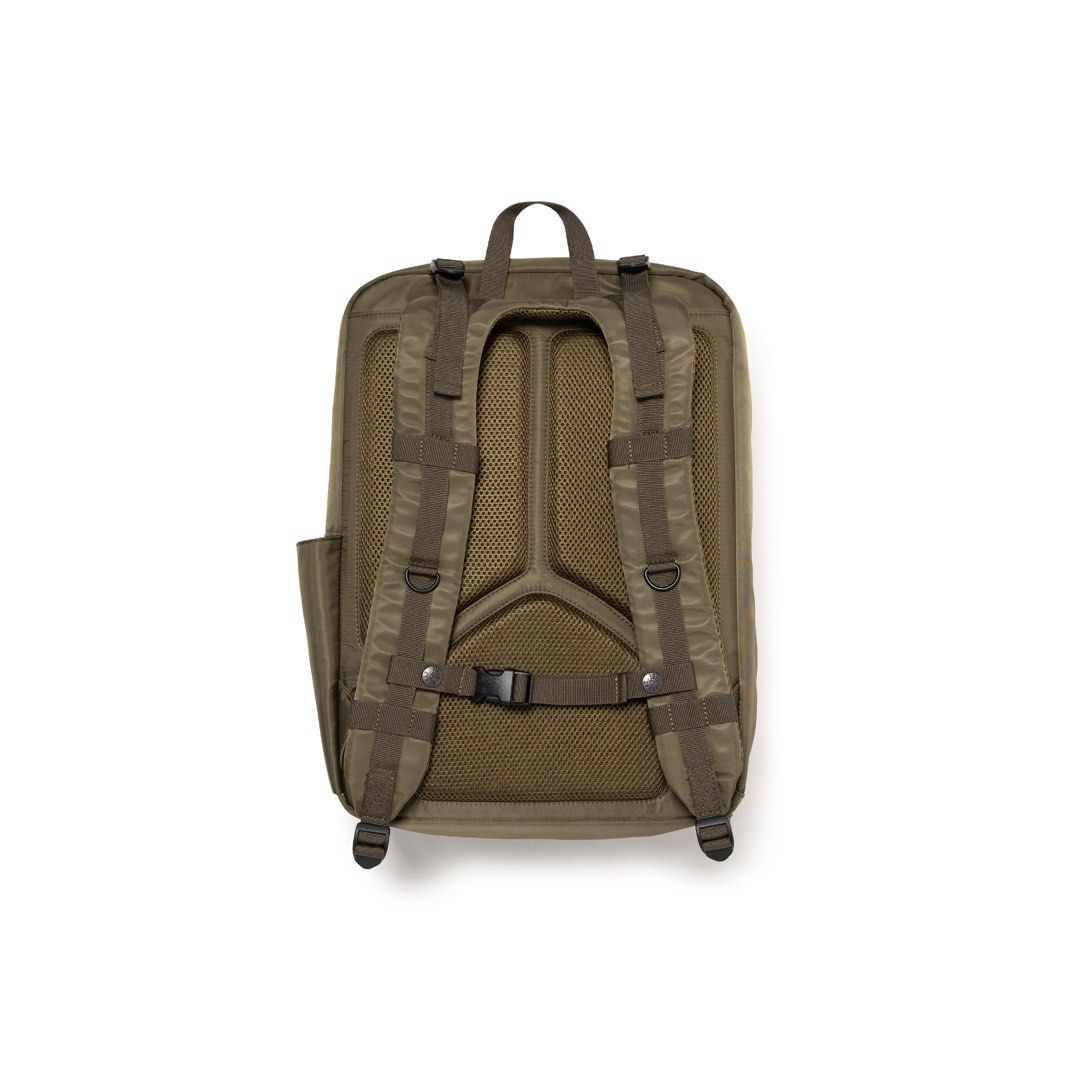 HUMAN MADE BACKPACK (Category: Backpacks) located in Singapore. Submitted by nichloesg (Listing ID 1306167249, Image 2). Description: ✅ Olivedrab H44 x W30.5 x D16cm But Human Made Prototype backpack with the Verdy-designed brand logo. The structured, dual-layered pockets have a large capacity, making the bag a functional choice for both work and play. MATERIAL: 100% NYLON Find us at @nichloesg Tags Nigo.