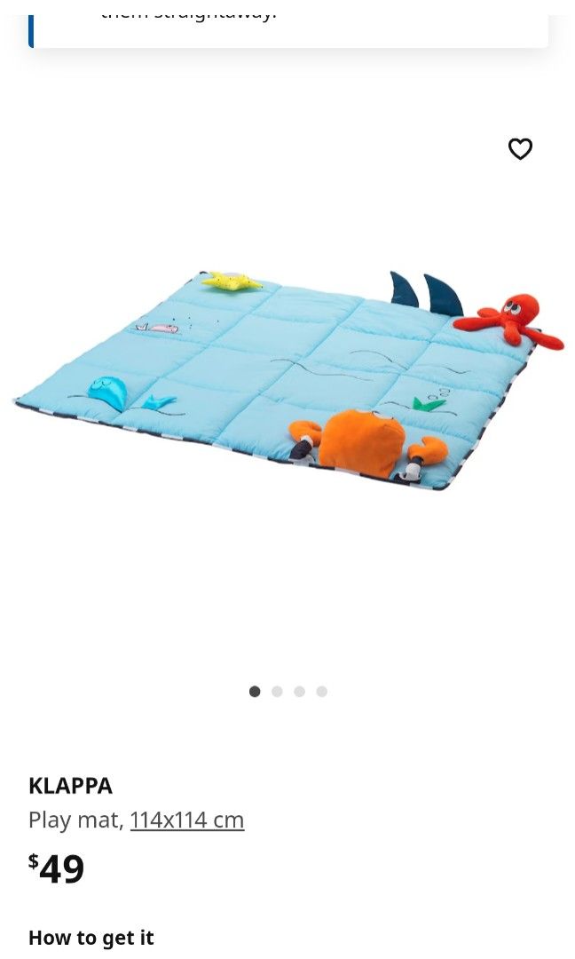 IKEA Klappa Playmat Babies Kids Infant Playtime on Carousell