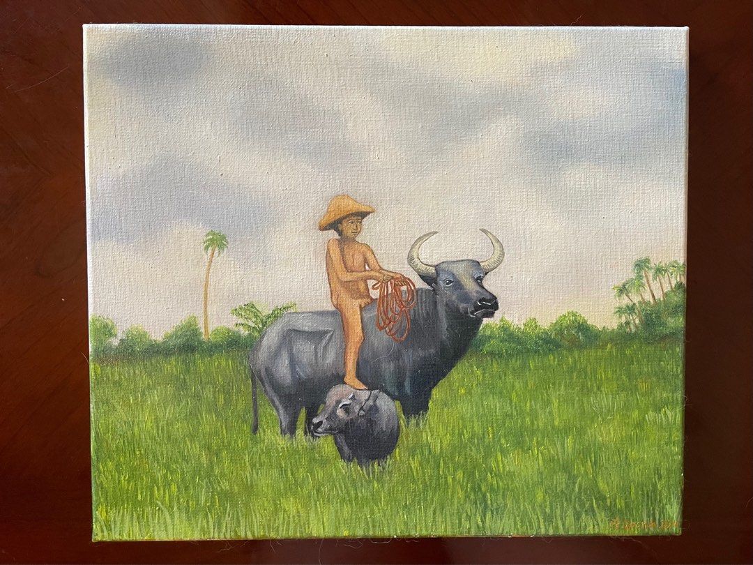 Kalabaw Oil Painting (Category: Wall Decor) located in Antipolo. Submitted by ljanedp (Listing ID 1306157945, Image 1). Description: Kalabaw Oil on Canvas 12x14 inches.