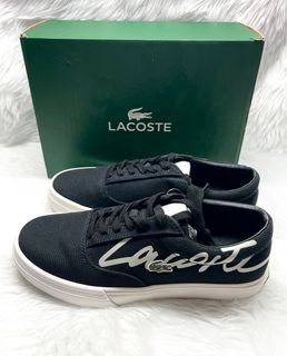 Lacoste Women's Jump Serve Black Canvas Sneakers.  Size: 7 US