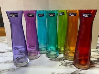 LEONARDO COLORED GLASS VASE (Sold Per Piece)