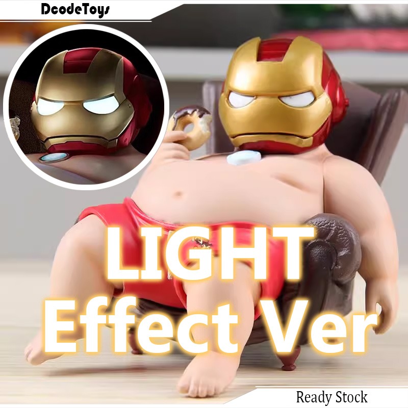 Light Effect Ver Fat Iron Man Diorama MARVEL avengers pvc figure statue cartoon anime manga comic game action figure toy gift gk model doll Ironman spiderman dc batman superman