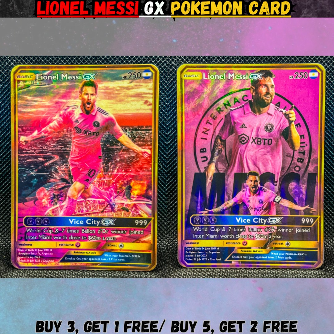 ポケモン - messi Lionel Messi GX Pokemon Sapphire Custom Art Card. Ballon D