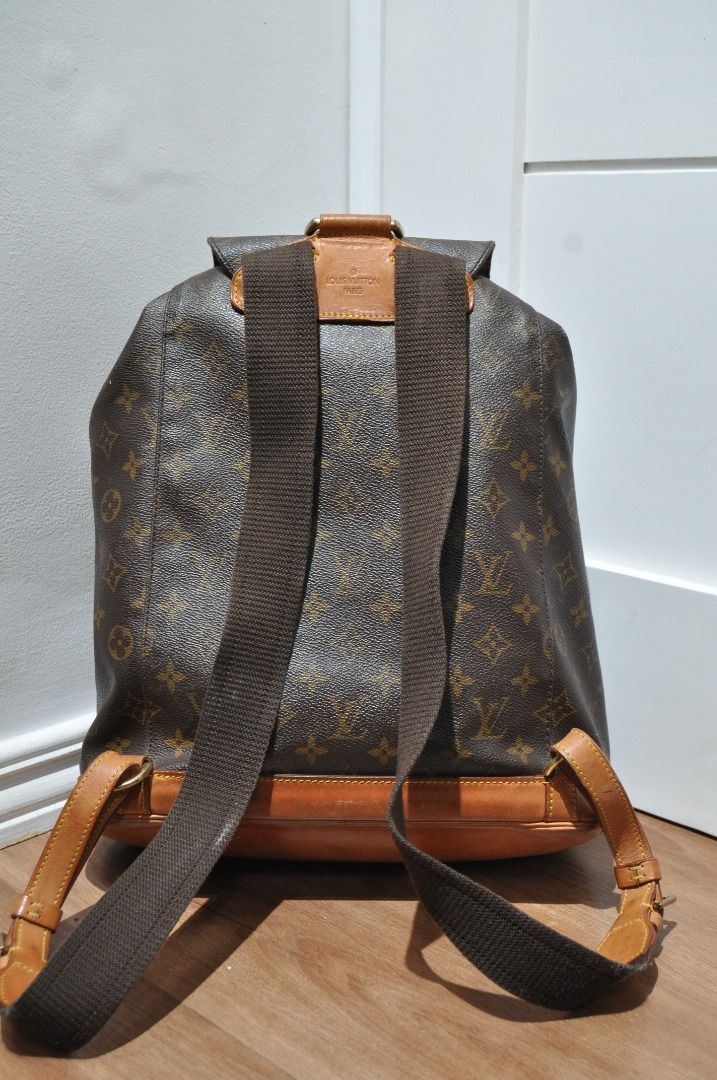 Louis Vuitton - 2001 - Monogram Montsouris (Category: Luxury Bags & Wallets) located in Manila. Submitted by graymatter_ (Listing ID 1306101240, Image 2). Description: Louis Vuitton - 2001 - Monogram Montsouris Tagged Size: GM Condition: Rank A Flaws: Aging of Vachetta Leather (Spots, Light Rubs, Darkening) Material: 100% Coated Canvas, 100% Leather Made in: France Dimensions Height: 14.5 Width: 12.25 Depth: 5.25.