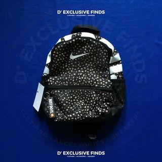 Nike Brasilia Just Do It Mini Backpack "Black/Brown" Size 11 Liters