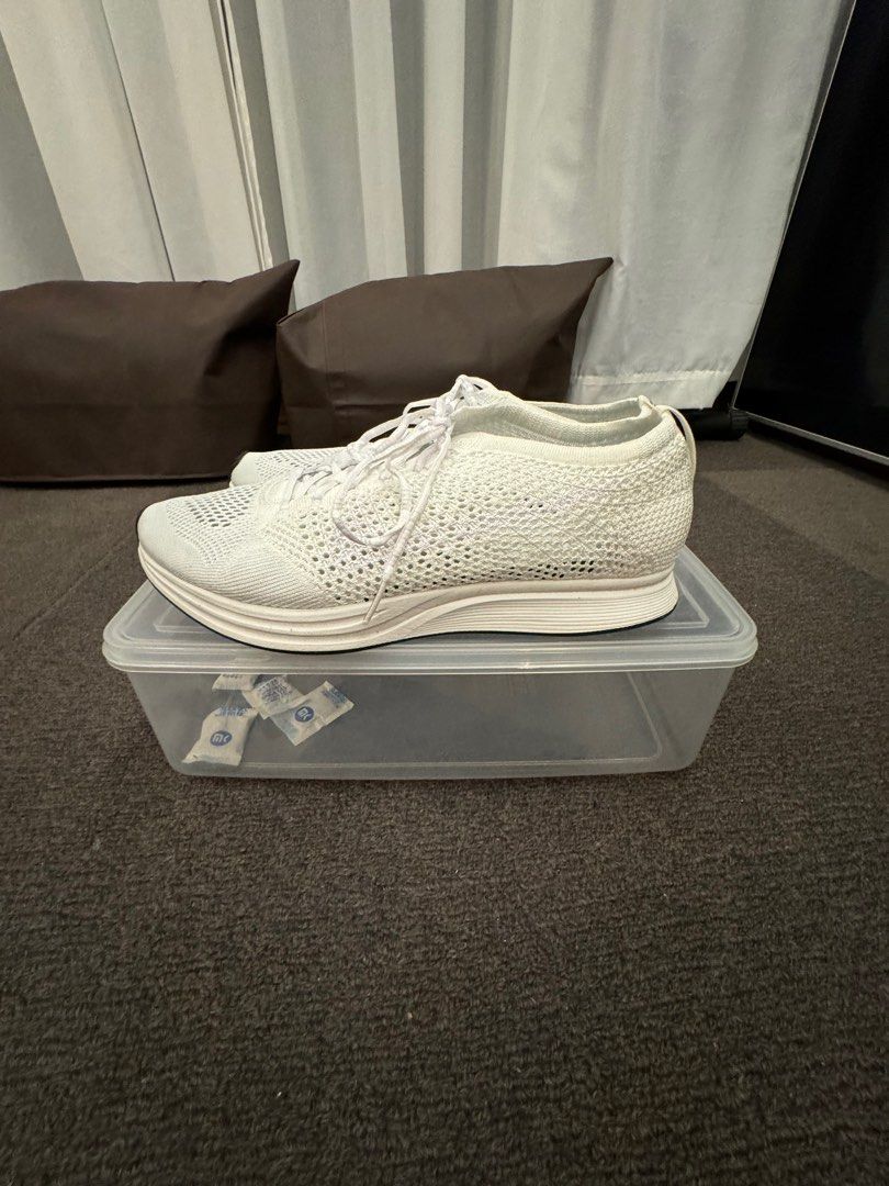Authentic Nike Flyknit Racer Triple White