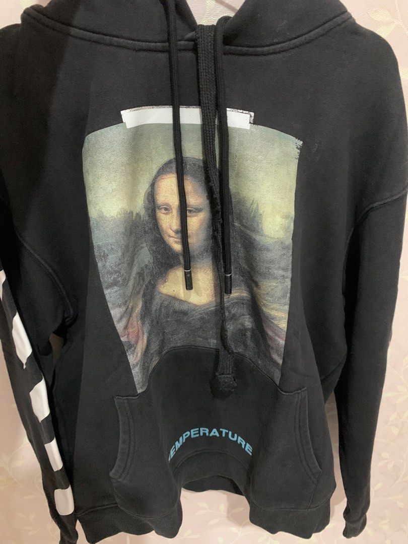 Monalisa Fesyen Off White Black Mona Lisa Hoodie OFF WHITE