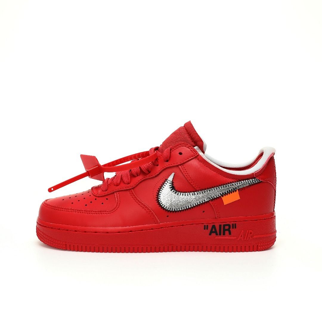 Off White x Nike Air Force 1 07 Low Red AF100
