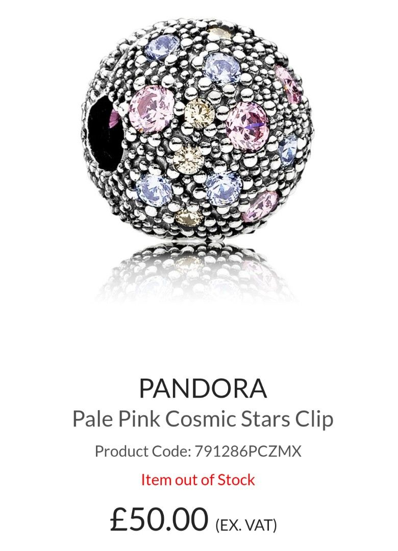 Pandora purple cosmic stars clip shop