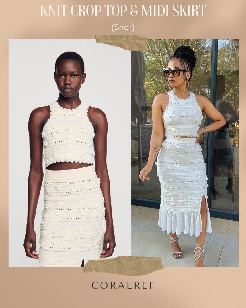 Knit midi skirt set clearance
