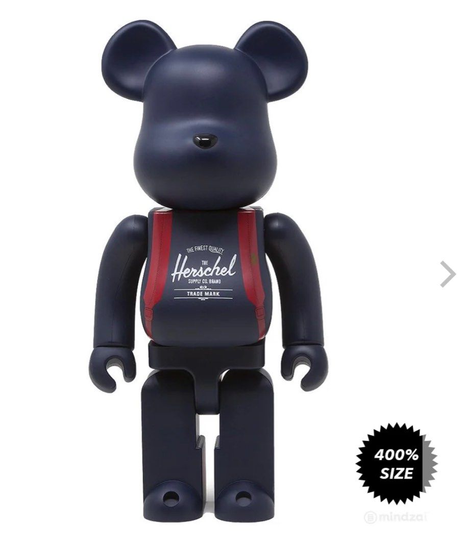 Sealed Herschel Supply 400% Bearbrick by Medicom Toy, Hobbies 