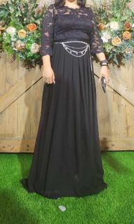 SHEIN Black Long Gown USED ONCE