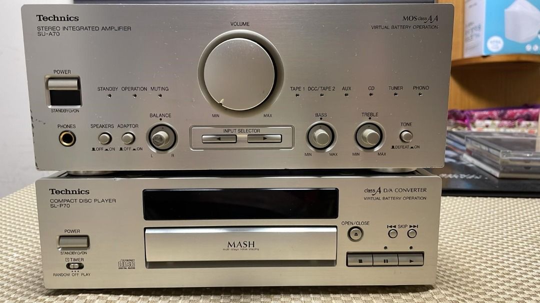 Technics SU-A70 Amplifier + Technics SL-P70 CD Player, 音響 Technics SU-A70 Amplifier + Technics SL-P70 CD Player, 音響