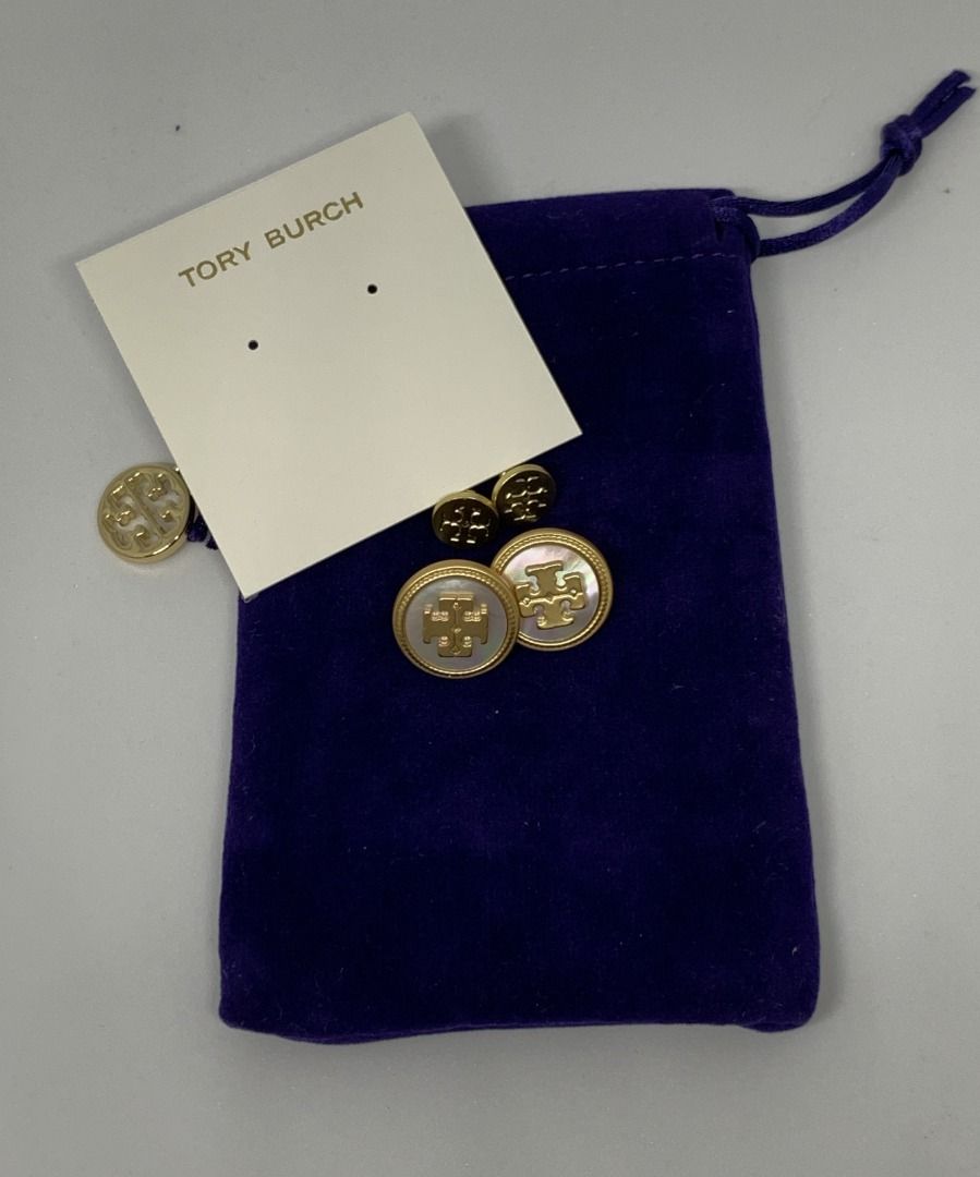 Tory burch semi precious stud earrings outlet