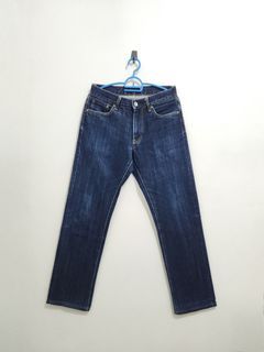UNIQLO Darkwash Straight Jeans (Kaihara)