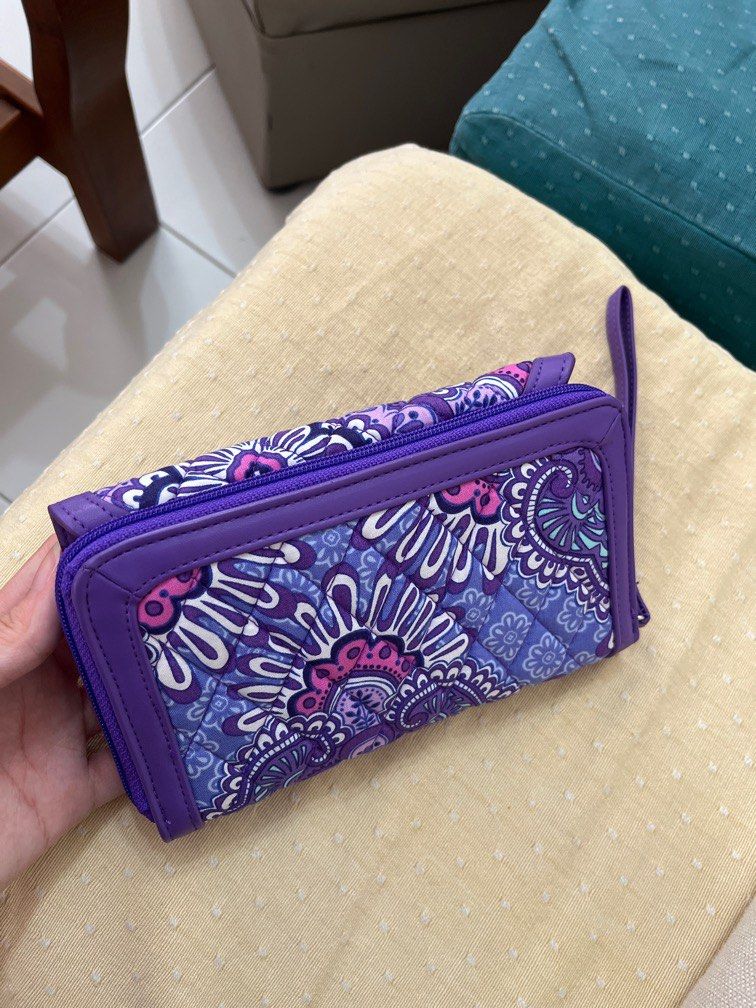Vera bradley purple wristlet hotsell