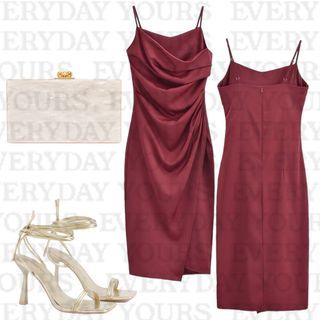 Zara Wine Red Party Dress