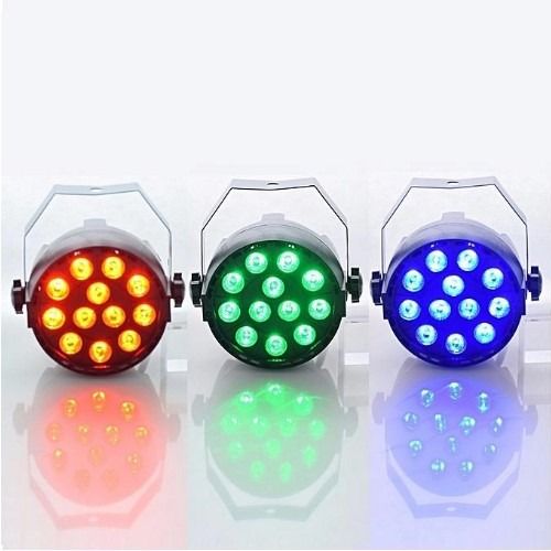 12 LED RGB SOUND ACTIVATED Party Lights Flat Par Light 220V/5V ...