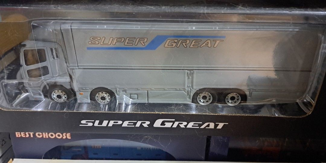 全新1：43原廠三菱mitsubishi Super Great貨櫃車貨車卡車模型玩具車 