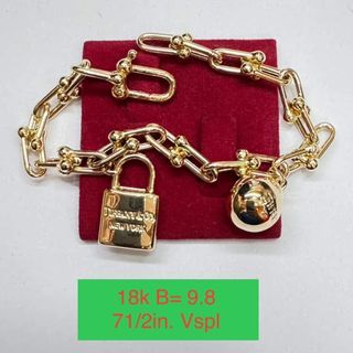 18K Saudi Gold hardware bracelet