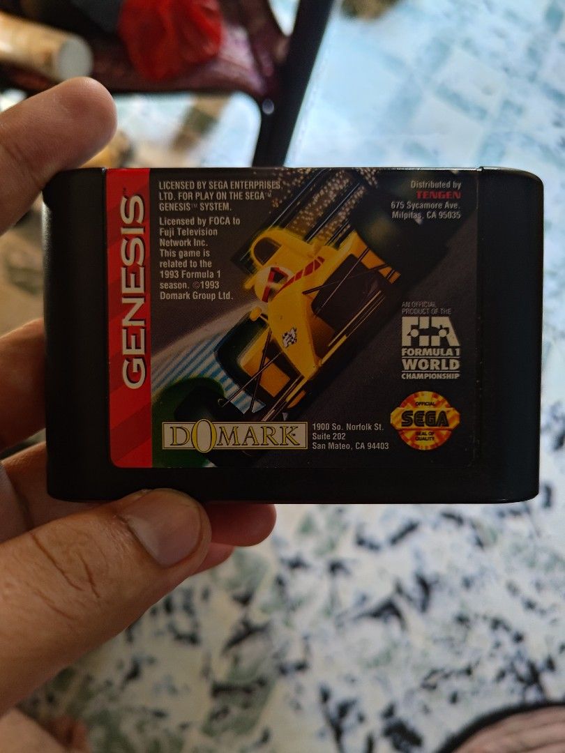 1993 - Formula One for Sega Genesis (Category: Nintendo) located in Caloocan City. Submitted by ppph.rf07 (Listing ID 1306248724, Image 2). Description: Selling 1993 - Formula One (Sega Genesis Game) In Good Condition For collectors appreciation slightly negotiable Location: LRT 1 Abad Santos Station.