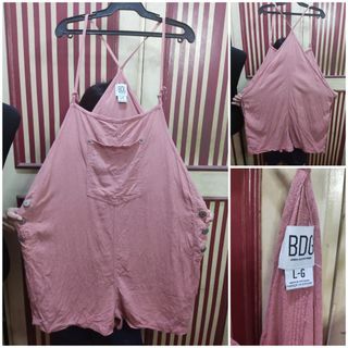 (4XL+) BDG Urban Outfitters Old Rose Pink Overall Romper