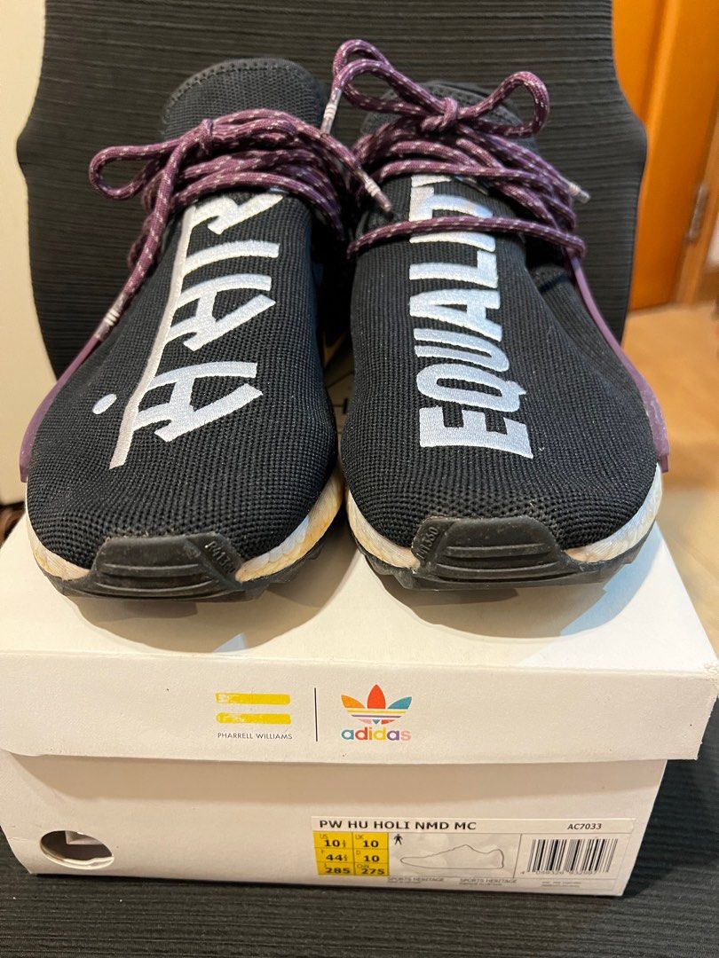 Adidas Human race holi nmd 黑紫, 男裝, 鞋, 波鞋- Carousell