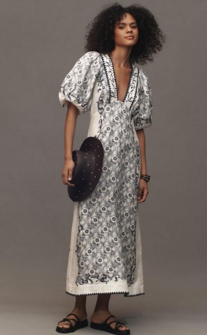 alemais airlie mini dress ALMAIS Airlie Printed Linen Minidress
