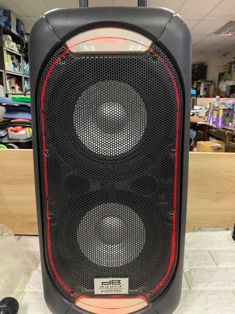 Astron DBAudio Versatech 08 Speaker Woofer System (Category: Soundbars, Speakers & Amplifiers) located in Pasay City. Submitted by meostore (Listing ID 1306214289, Image 1). Description: Brand: DBaudio Model: Versa Tech 08 Color: Black Modes: Bluetooth/FM Radio/ USB/Mp3 Player/ RCA/ AUX Input Voltage : 220V Power Output : 200W x2 Features: The DBaudio VersaTech 08 is a dynamic woofer speaker system that combines powerful sound with modern connect