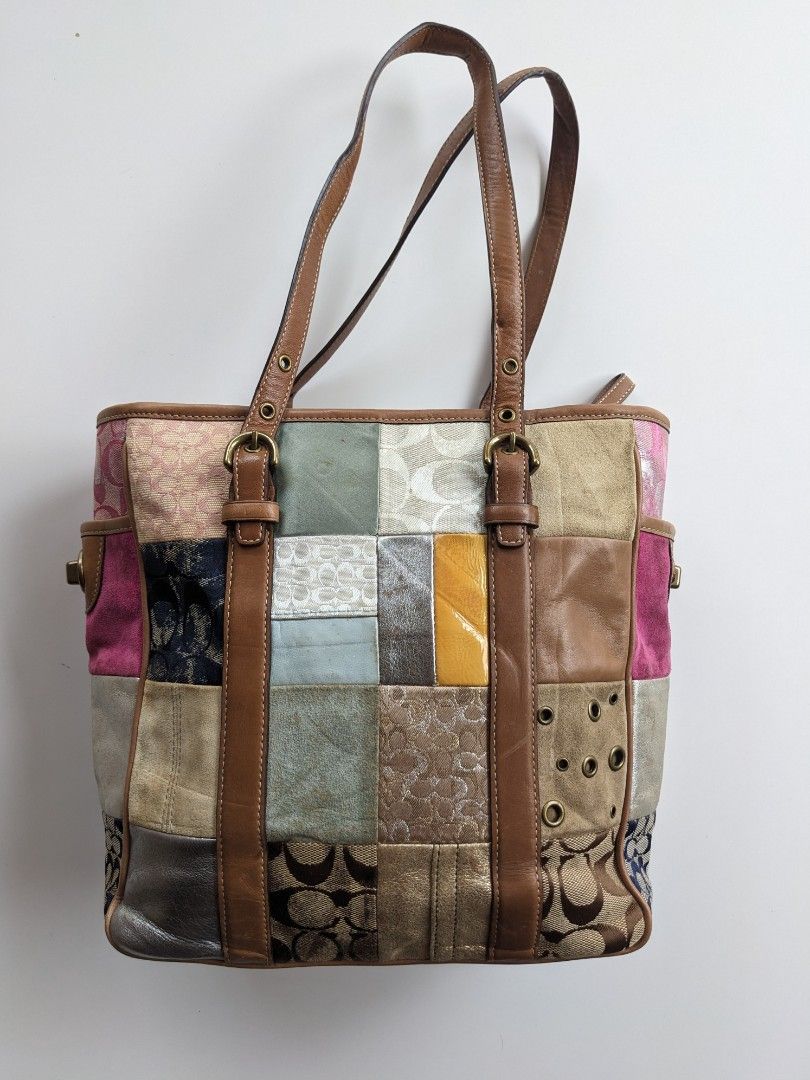 Authentic Vintage COACH patchwork tote handle bag Luxury Bags Wallets on Carousell