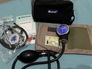 Baxtel sphygmomanometer with free blue cross stethoscope