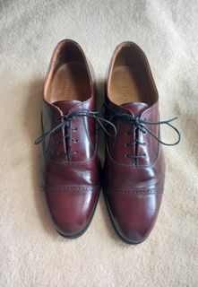 BOSTONIAN Oxford Cap Toe Men's Dress Shoes Made in USA Size 7.5M/25.5cms Leather USA