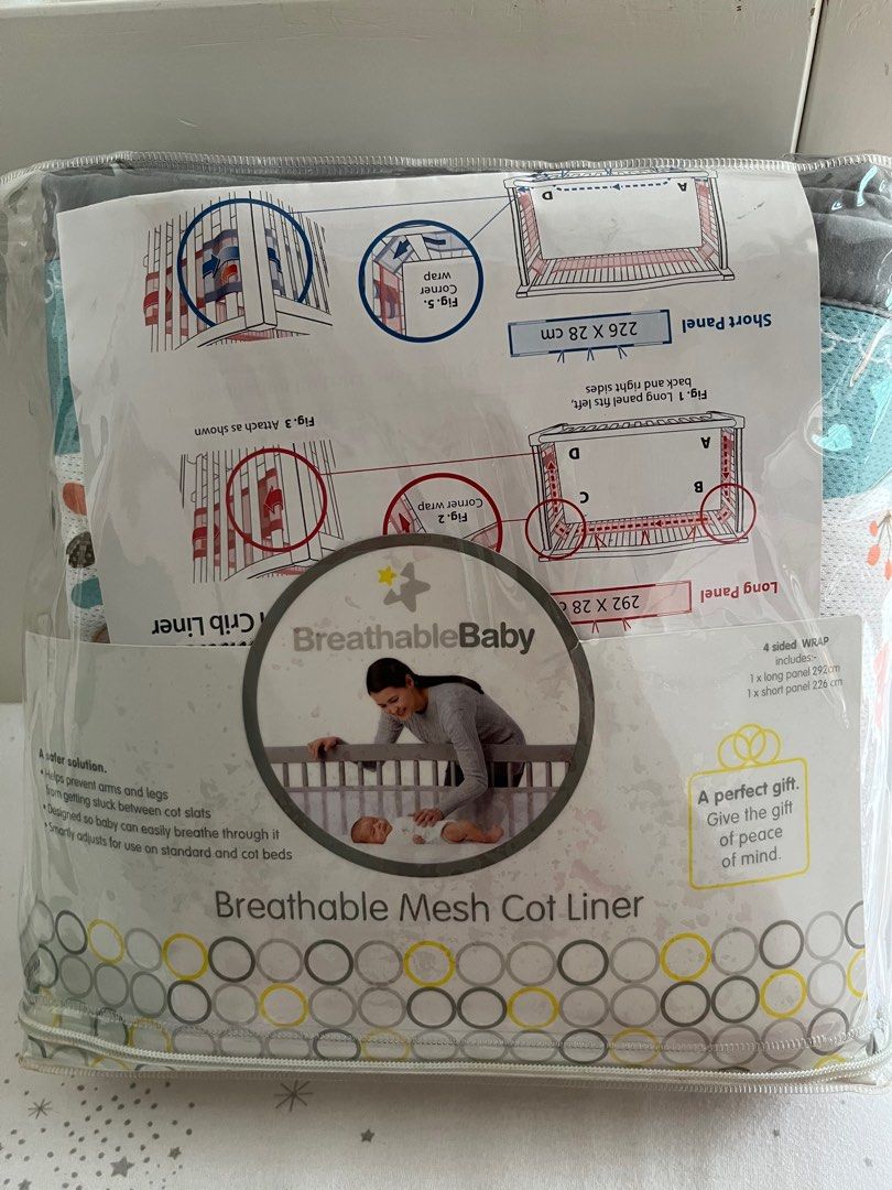Breathable baby cot liner shop