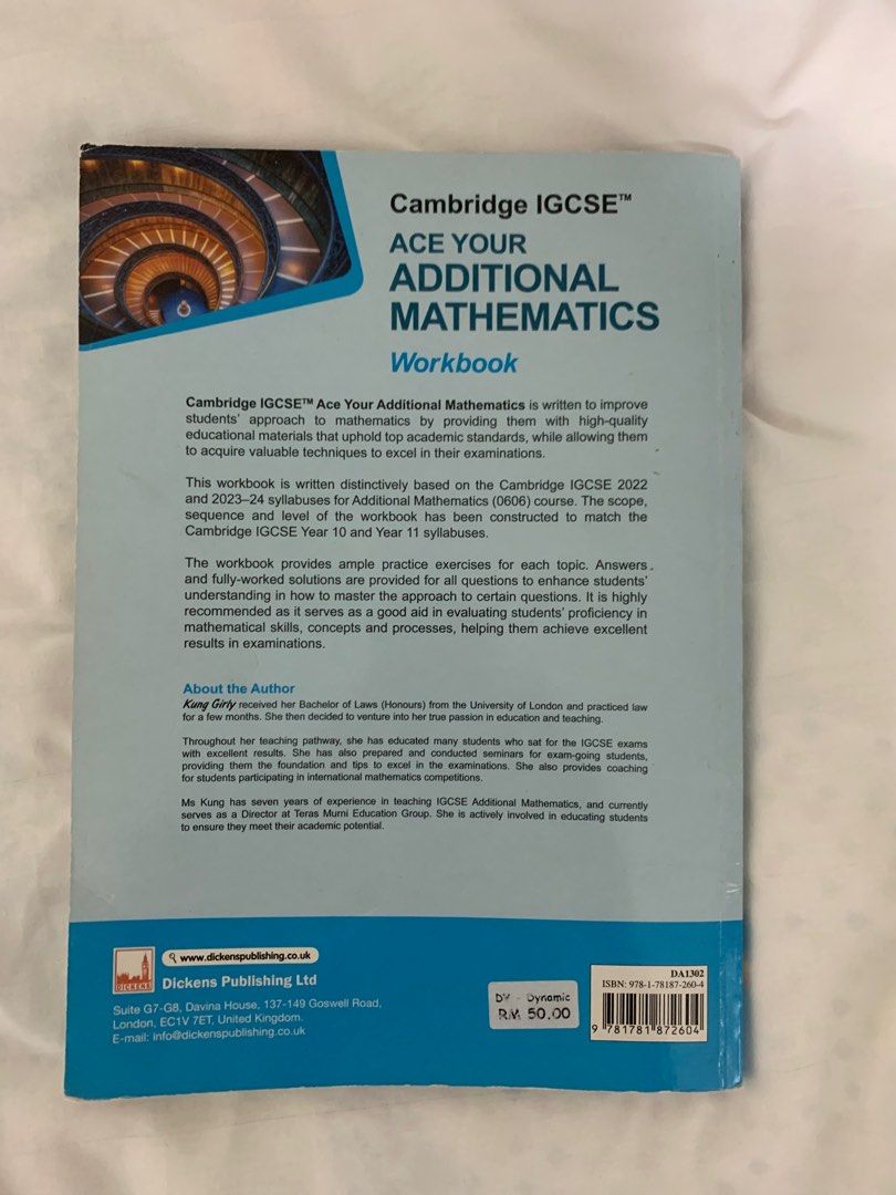 CAMBRIDGE IGCSE Additional Mathematics Add maths Workbook, Hobbies ...