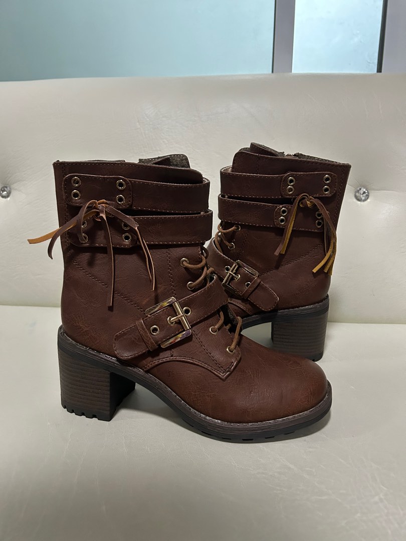 Chase and chloe combat boots sales