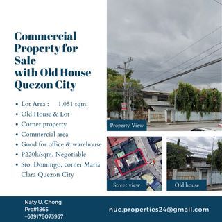 Commercial Property for Sale with old house & lot corner property