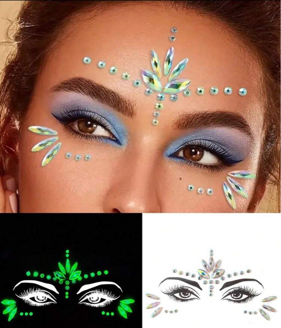Face glitter sticker for parties festivals clubbing Waterbomb