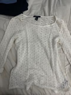 Forever 21 White Knit Top