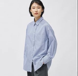 Gu Japan Blue Oversize Long Sleeves