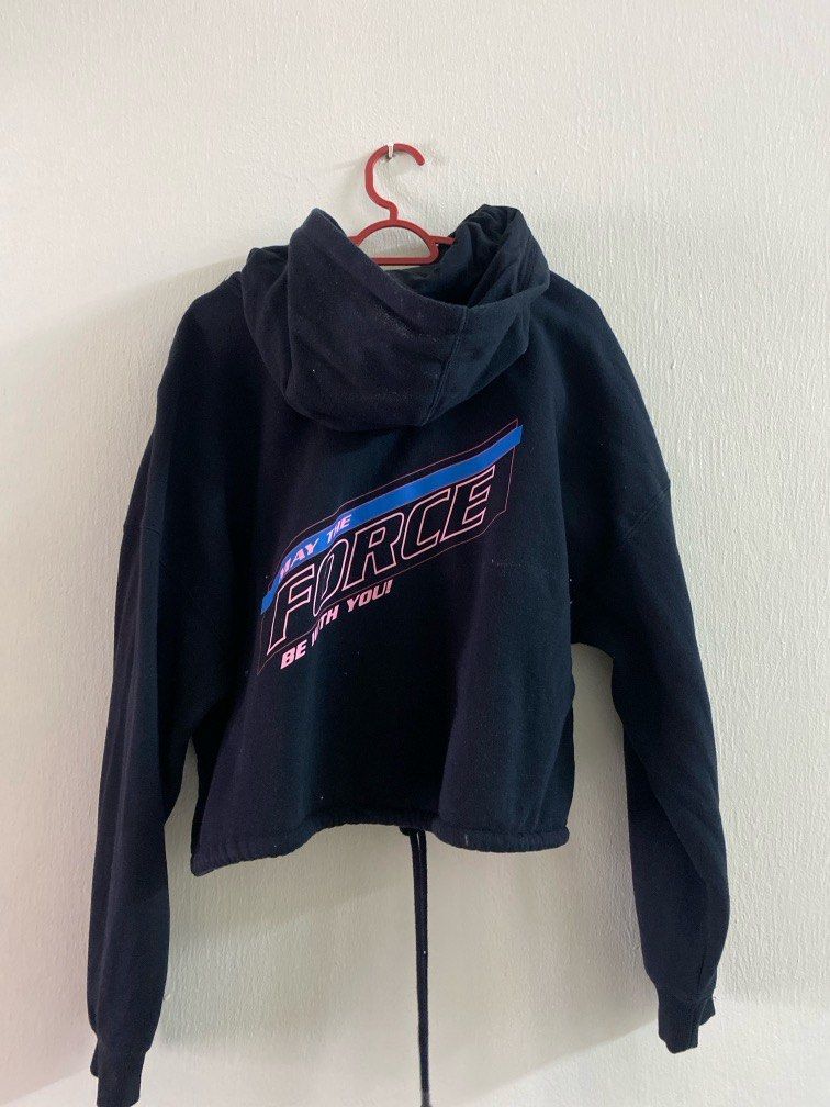 H M star wars cropped hoodie