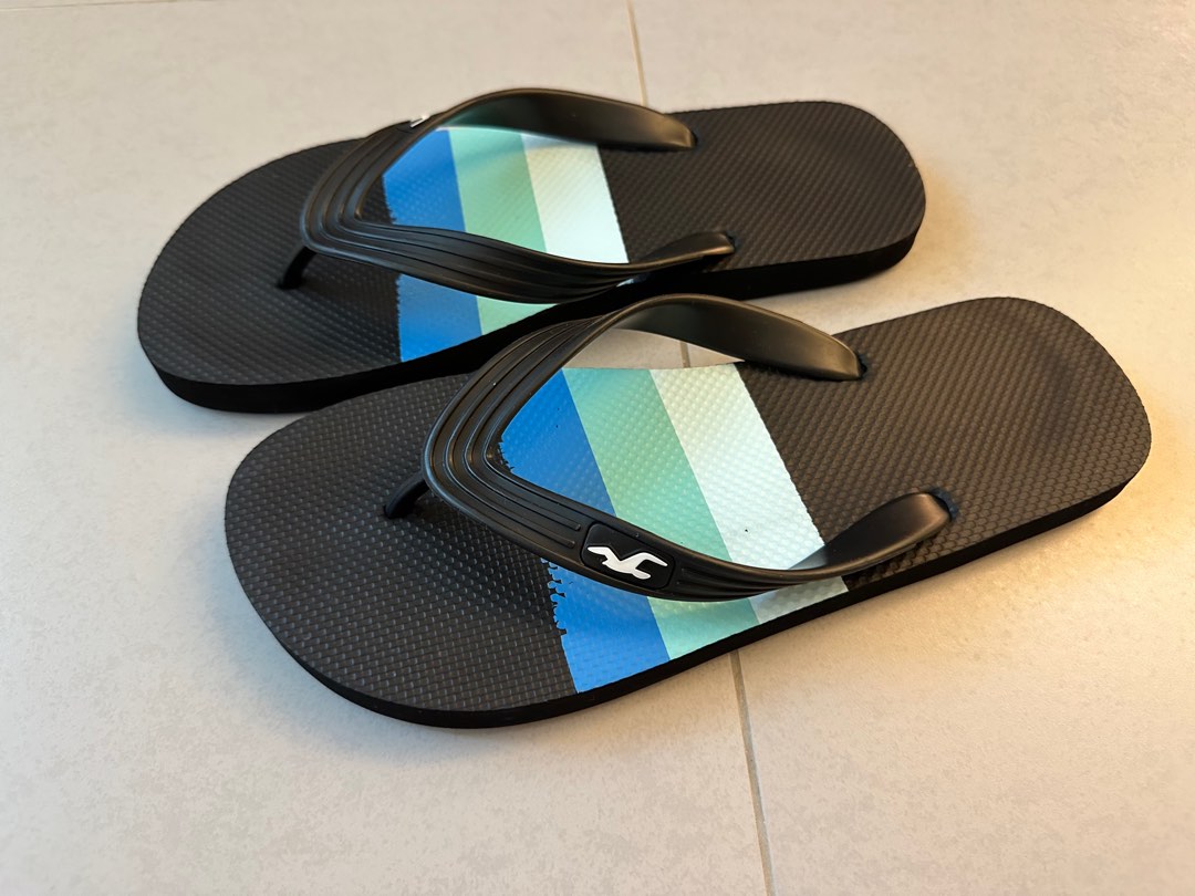 Hollister mens flip flops clearance