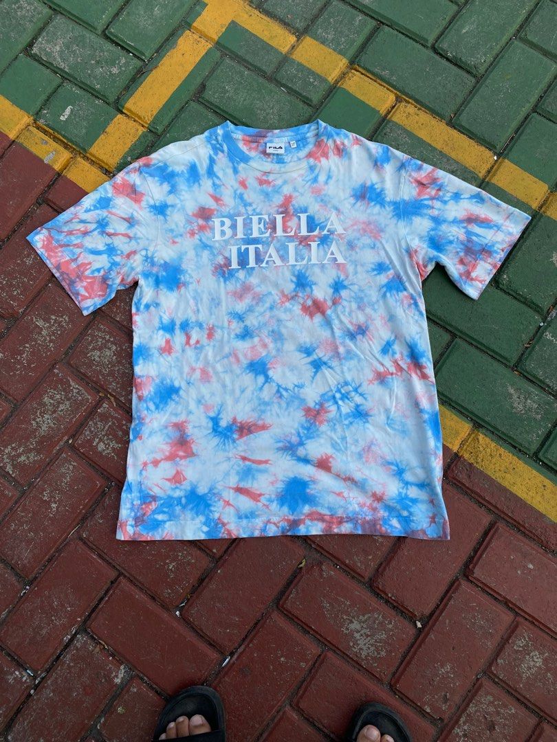 Kaos Tie Dye Fila Italia Biella Italia Ellese Fred Perry MSGM Guess Gucci Adidas Nike Lacoste Fesyen Pria Pakaian Atasan di Carousell