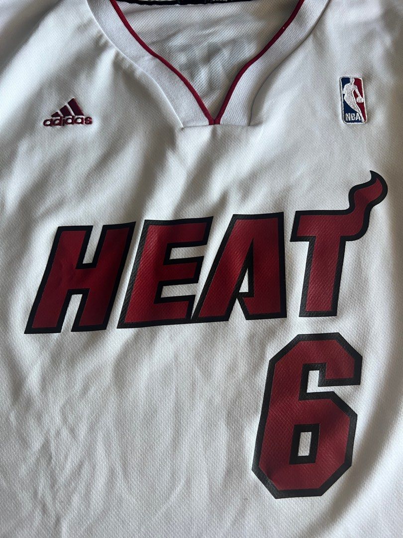Lebron Miami Heat #6 Adidas Jersey Large (Category: Activewear) located in Quezon City. Submitted by notliese (Listing ID 1306189585, Image 3). Description: LeBron James 6 Miami Jersey for Sale!! In really good condition No stains Sold as is Jersey is size L Just message if you need detailed pics Location is Quezon City Libis Area.